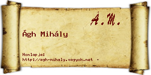 Ágh Mihály névjegykártya